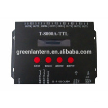 T-8000A-TTL, controlador de píxel de tarjeta LED de tarjeta SD; fuera de línea; salida de señal SPI; salida de 1024 píxeles * 8 puertos (8192 píxeles)